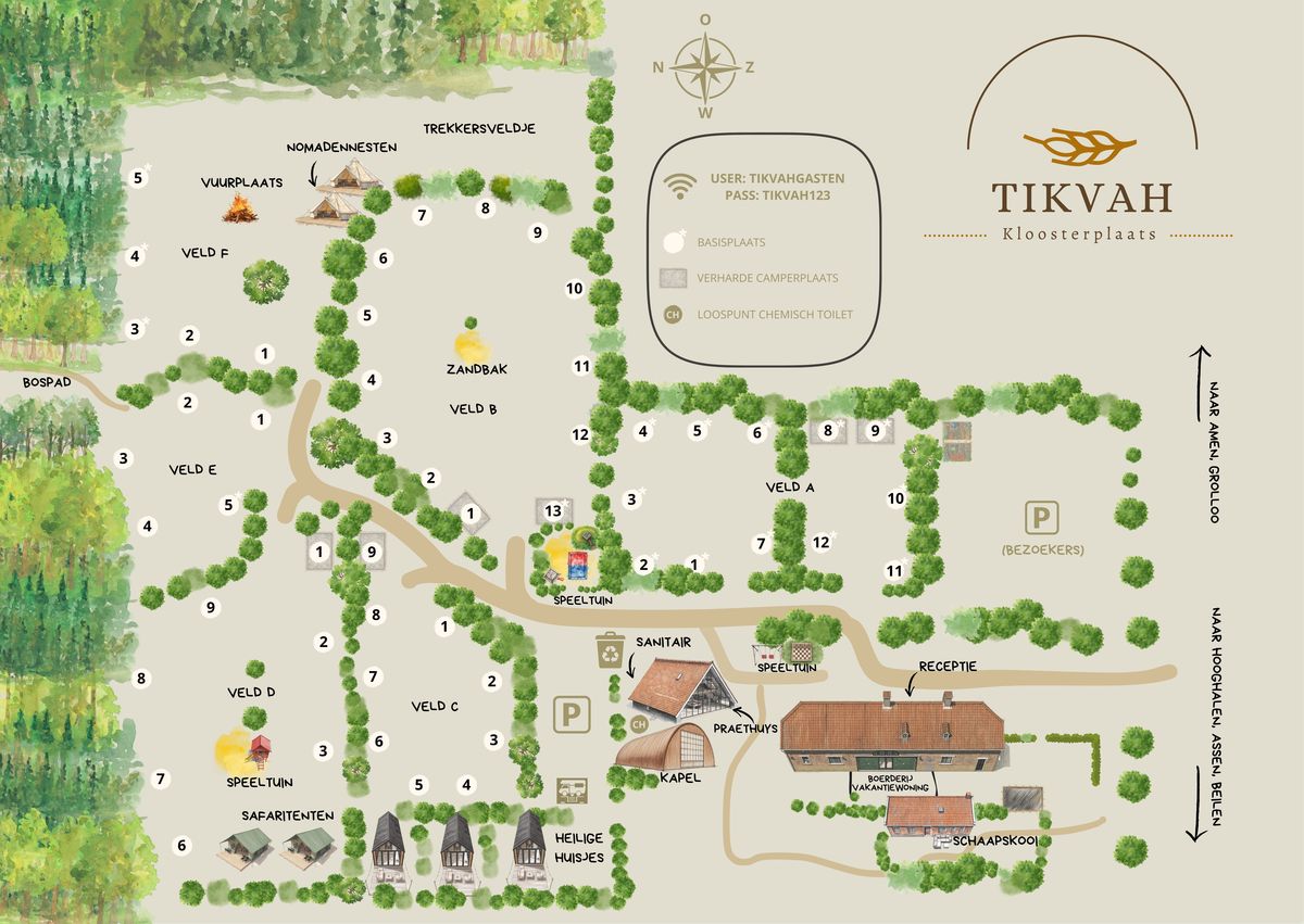 Plattegrond Camping Tikvah Drenthe